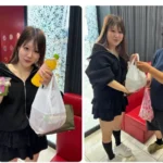 ぱちんこ太陽で差し入れを受け取る進撃のゆなさん